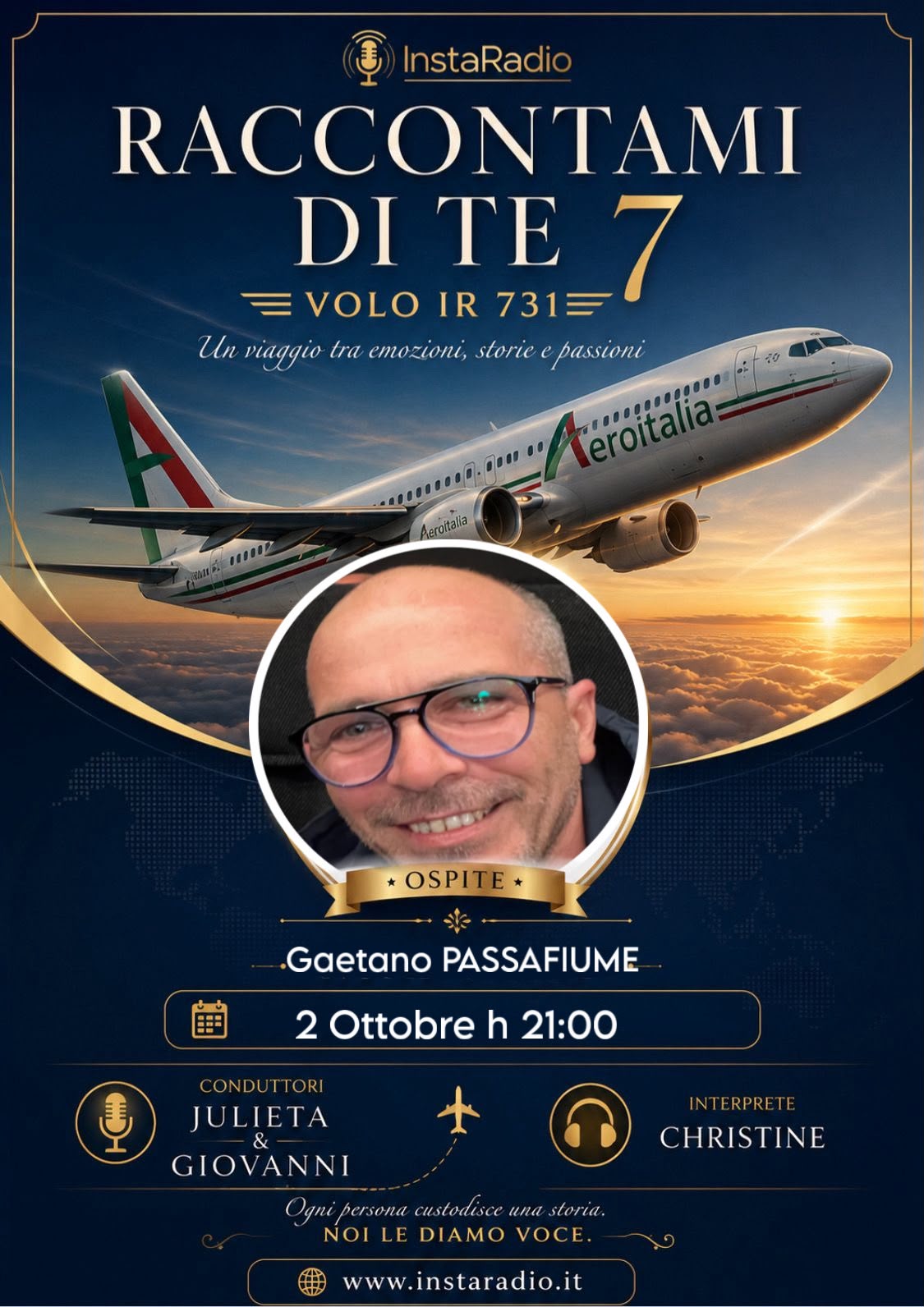 Gaetano Passafiume - Ospite del Volo IR 731